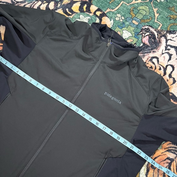Patagonia Adze Hybrid Jacket Full Zip Polartec Soft Shell Gray Black Large - Picture 7 of 8